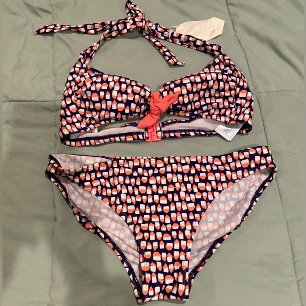 2 PIECE BODEN Geometric Bikini Top and Bottoms  NWT